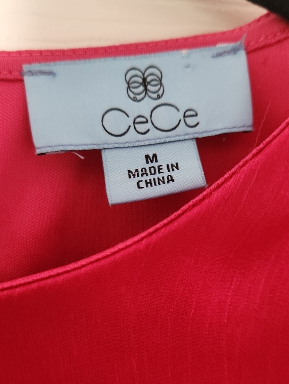 CeCe Bright Pink Shell Top - Picture 2 of 3